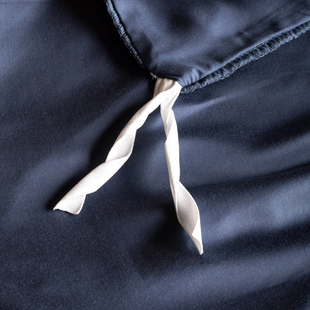 Novaline verzwaringsdeken hoes bamboe blauw lus