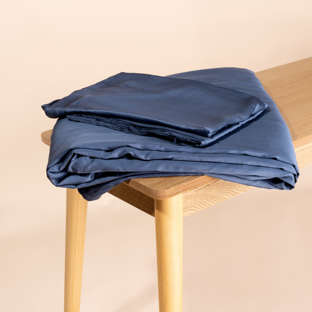 Novaline verzwaringsdeken hoes bamboe blauw