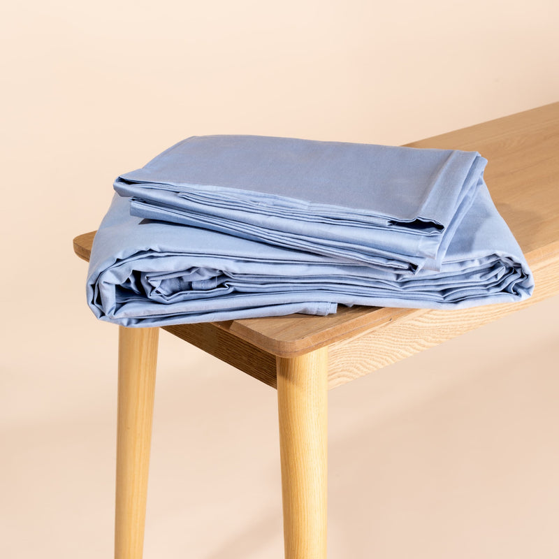 Novaline verzwaringsdeken hoes katoen blauw