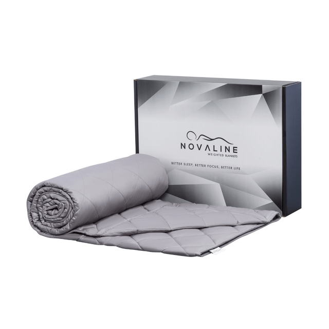 Weighted blanket 12 kg - 240x220 cm + Cover Gray Minky