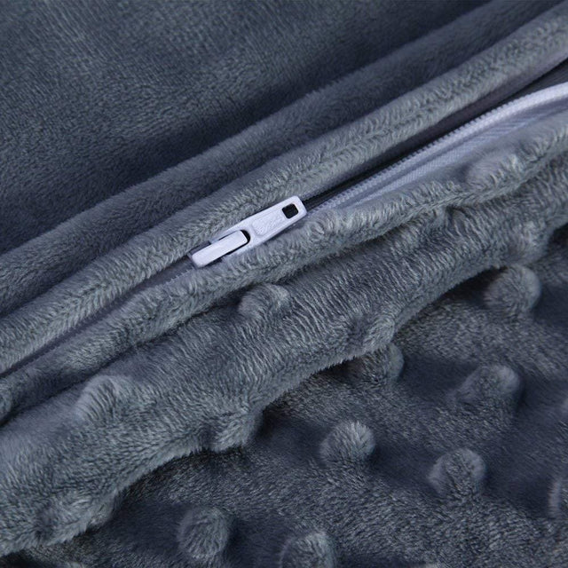 Weighted blanket 6 kg - 140x200 cm + Cover Gray Minky