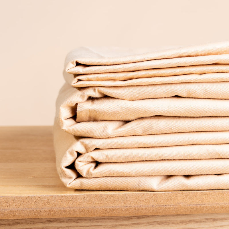 Verzwaringsdeken 5 kg - 140x200 cm + Hoes Beige Katoen
