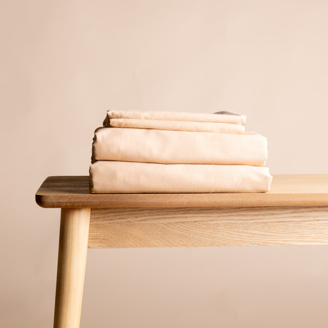 Gewichtsdecke 15 kg - 240x220 cm + Bezug Beige Baumwolle