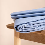 Novaline verzwaringsdeken hoes katoen blauw closeup