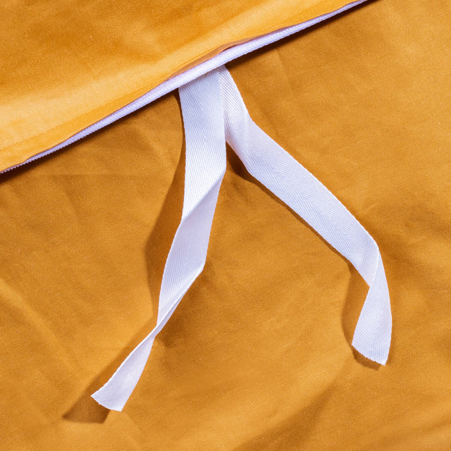 Gewichtsdecke 15 kg - 240x220 cm + Bezug Ocker Baumwolle