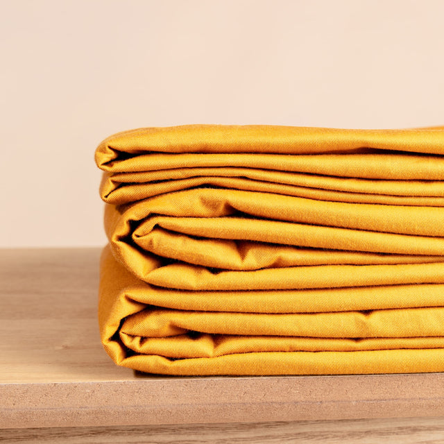 Gewichtsdecke 15 kg - 240x220 cm + Bezug Ocker Baumwolle