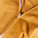 Gewichtsdecke 15 kg - 240x220 cm + Bezug Ocker Baumwolle