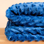 Gewichtsdecke 15 kg - 240x220 cm + Bezug Dunkelblau Minky