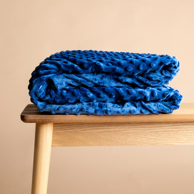 Verzwaringsdeken 8 kg - 140x200 cm + Hoes Donkerblauw Minky